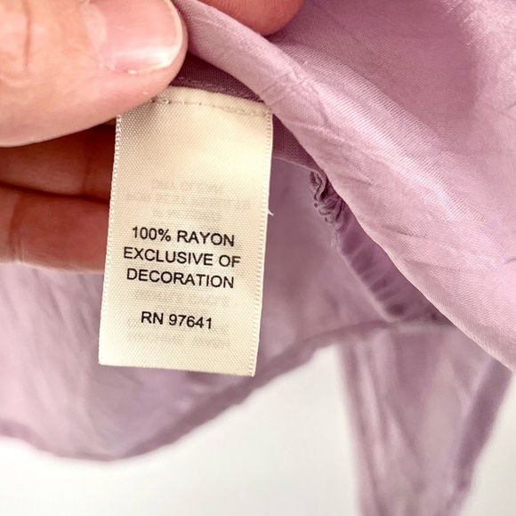 J. Jill Lilac Purple Sheer Embroidered Button Front Bubble Collar Top Size Small - Picture 11 of 12